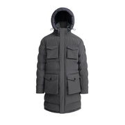 Sandbanks Branksome Charcoal Long Puffer Jacket