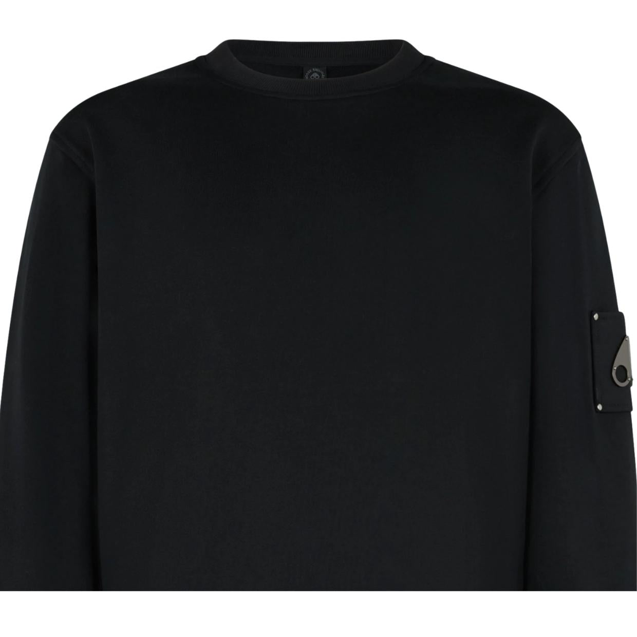 Moose Knuckles Hartsfield Black Crew Sweatshirt