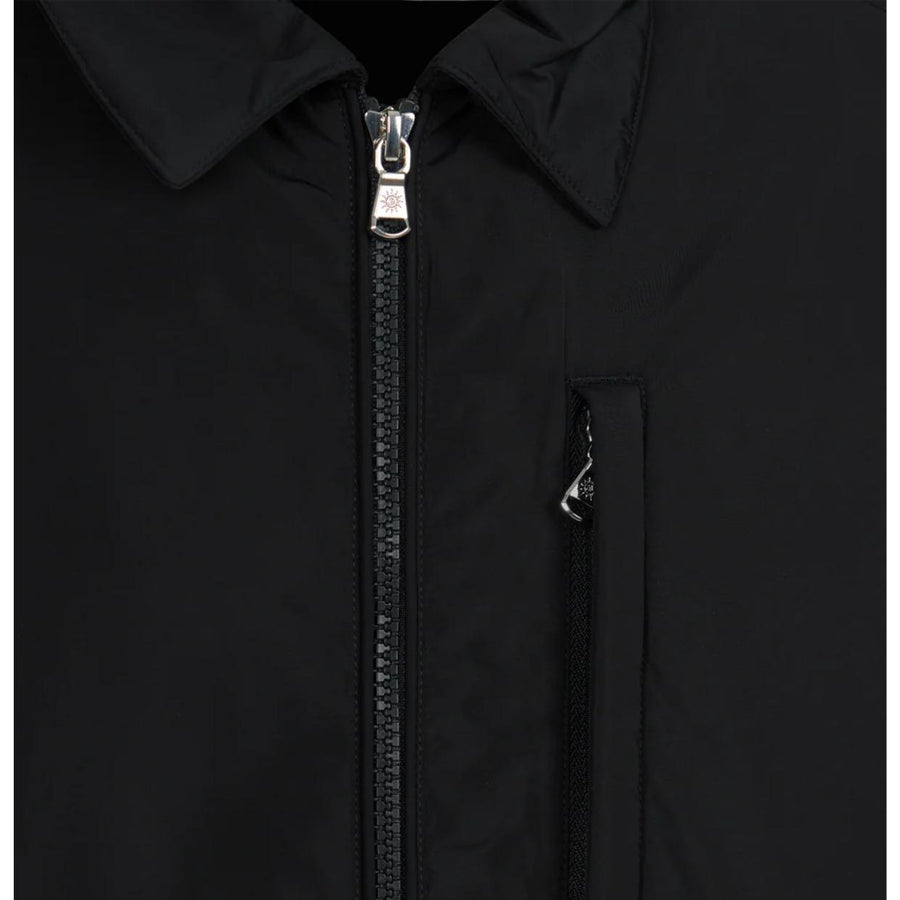 Sandbanks Logo Badge Nylon Black Overshirt