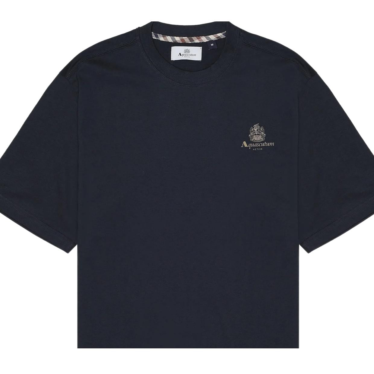 Aquascutum Active Printed Small Logo Navy T-Shirt