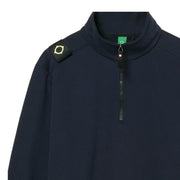 MA.STRUM Logo Badge Ink Navy Half Zip Sweatshirt