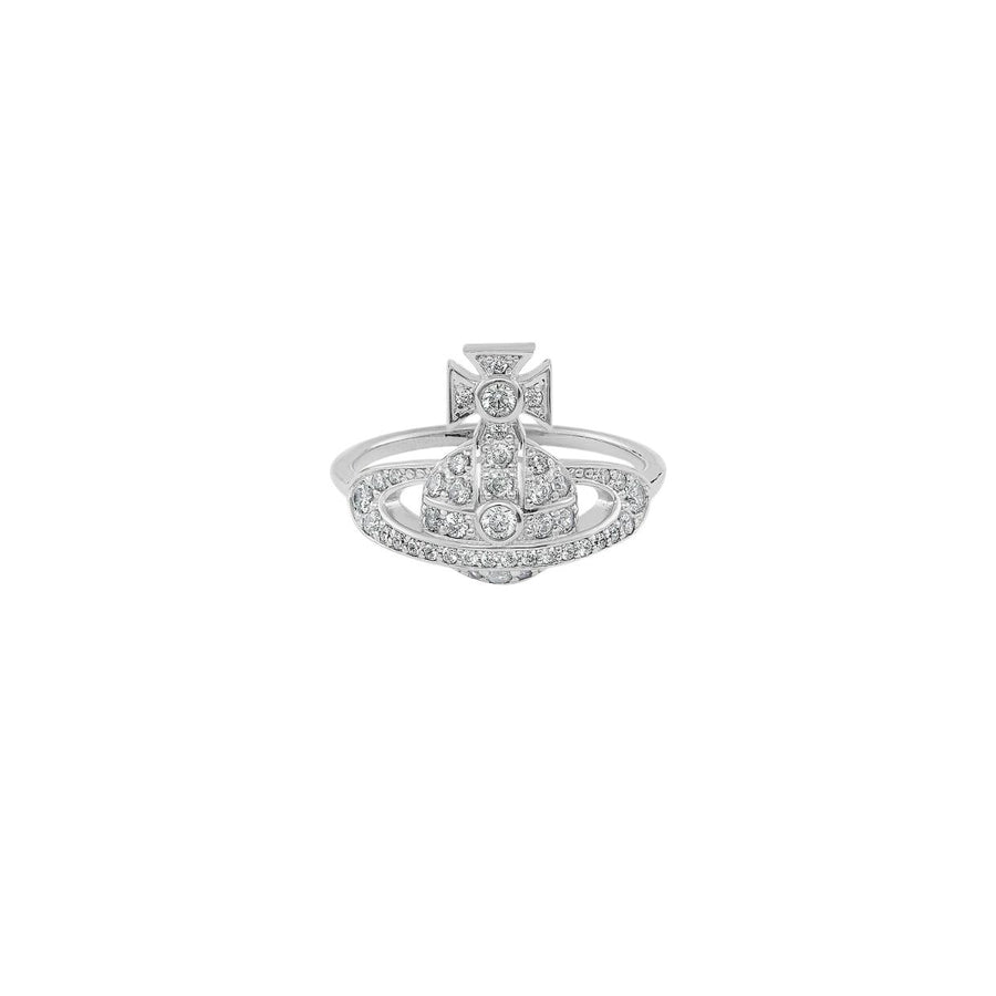 Vivienne Westwood Little Orb Platinum White Ring