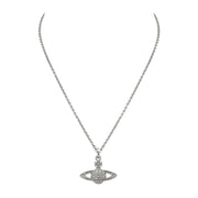 Vivienne Westwood Mini Bas Relief Platinum/Crystal Pendent