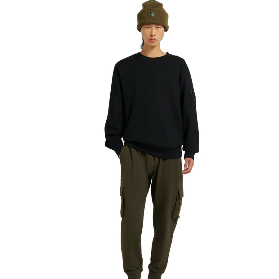 Moose Knuckles Hartsfield Black Crew Sweatshirt