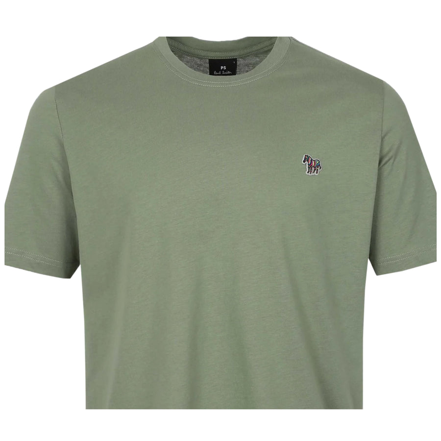 Paul Smith Organic Cotton Zebra Logo Green T-Shirt