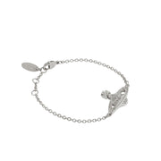 Vivienne Westwood Mini Bas Relief Platinum Crystal Bracelet