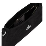 Vivienne Westwood Tasha Suede Black Shoulder Bag