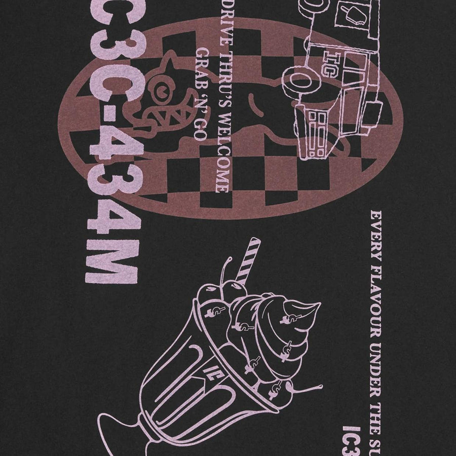 ICECREAM Multi Graphic Long Sleeve Black T-Shirt