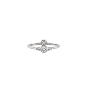 Vivienne Westwood London Orb Platinum/White Ring