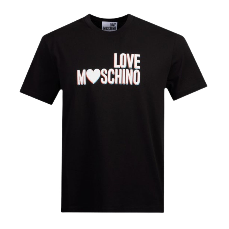 Love Moschino Printed Logo Black T-Shirt