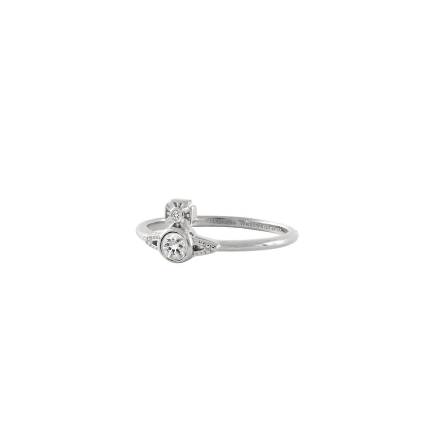 Vivienne Westwood London Orb Platinum/White Ring