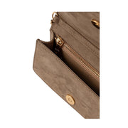 Love Moschino Embossed Quilted Chain Mini Wallet Soft Fabric Crossbody Bag