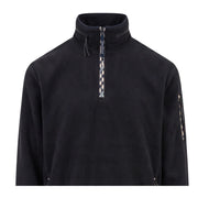 Aquascutum Active Hidden Hood Polar Fleece Black Sweatshirt