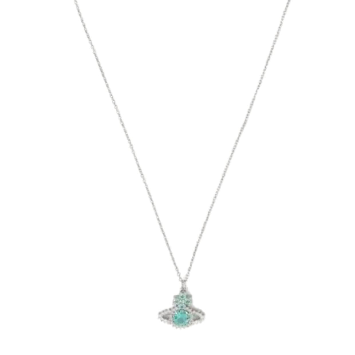 Vivienne Westwood Valentina Orb Platinum Mint Pendent