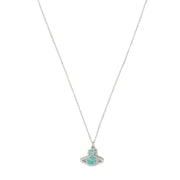 Vivienne Westwood Valentina Orb Platinum Mint Pendent