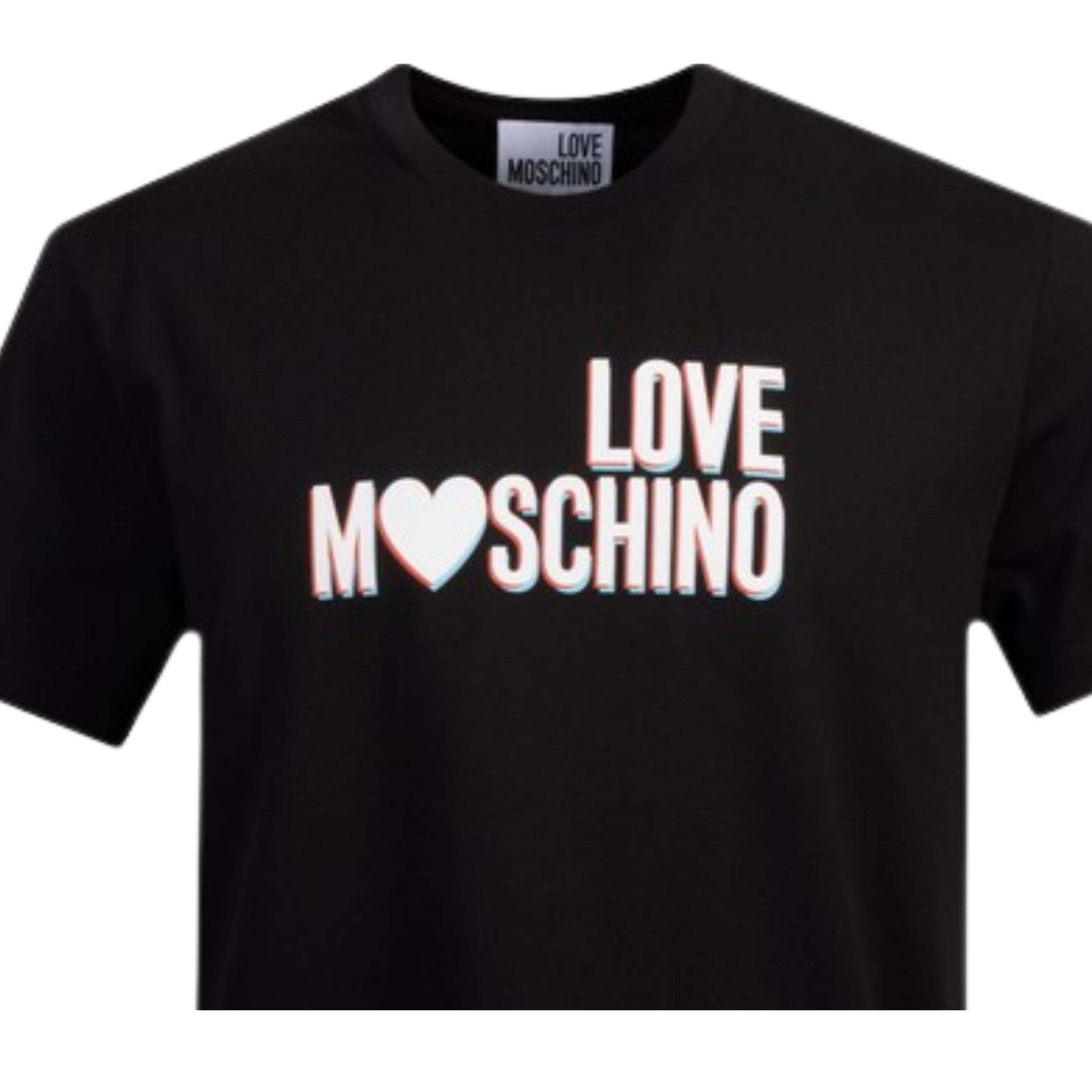 Love Moschino Printed Logo Black T-Shirt