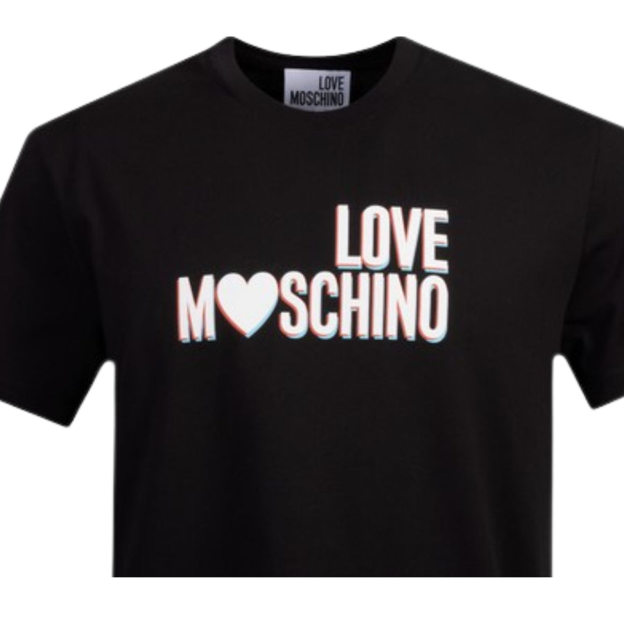 Love Moschino Printed Logo Black T-Shirt