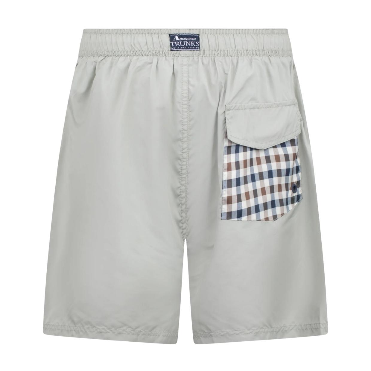 Aquascutum Active Club Check Pocket Salvia Green Beach Shorts