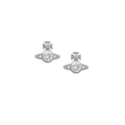 Vivienne Westwood London Orb Platinum White Earrings