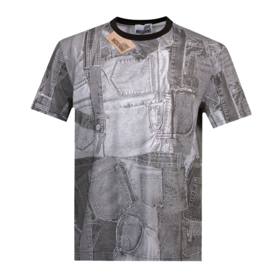 Love Moschino Printed Graphic All-Over T-Shirt