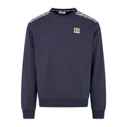 Aquascutum Active Check Shoulder Fleece Navy Sweatshirt