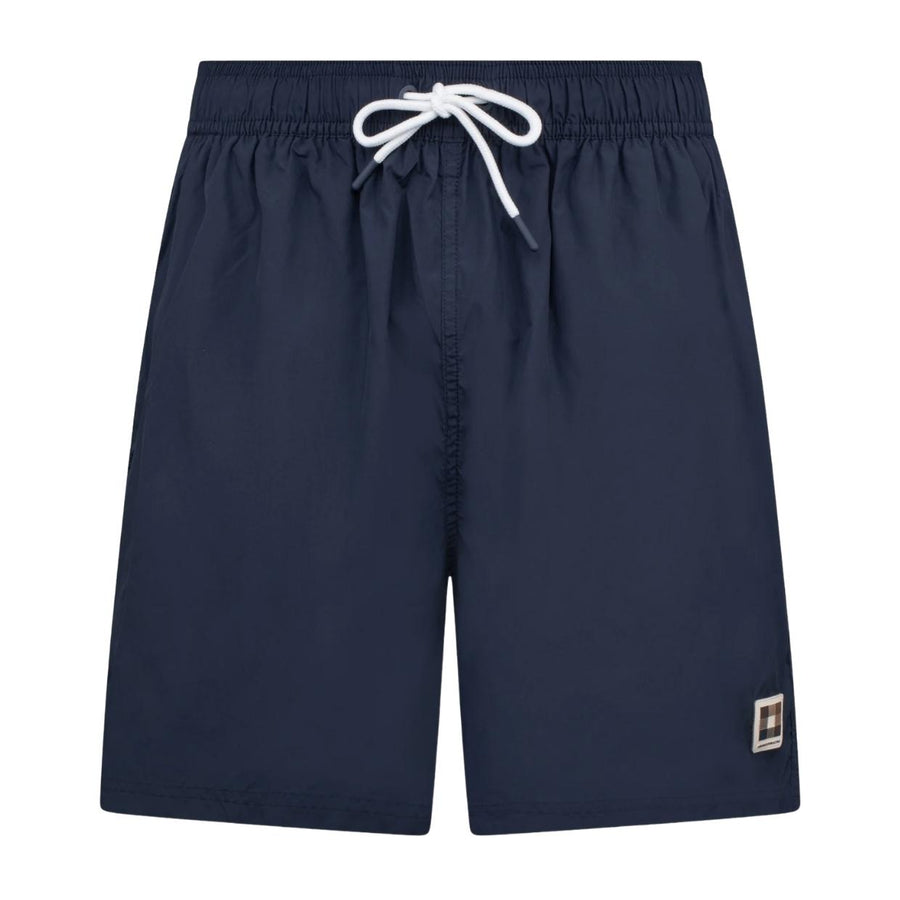 Aquascutum Active Club Check Pocket Navy Beach Shorts