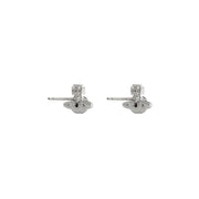 Vivienne Westwood London Orb Platinum White Earrings