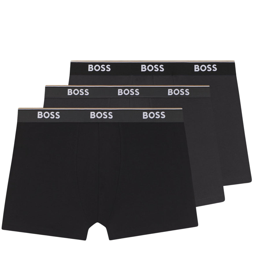 BOSS Stretch Cotton Black/Grey Three Pack Boxer Brief