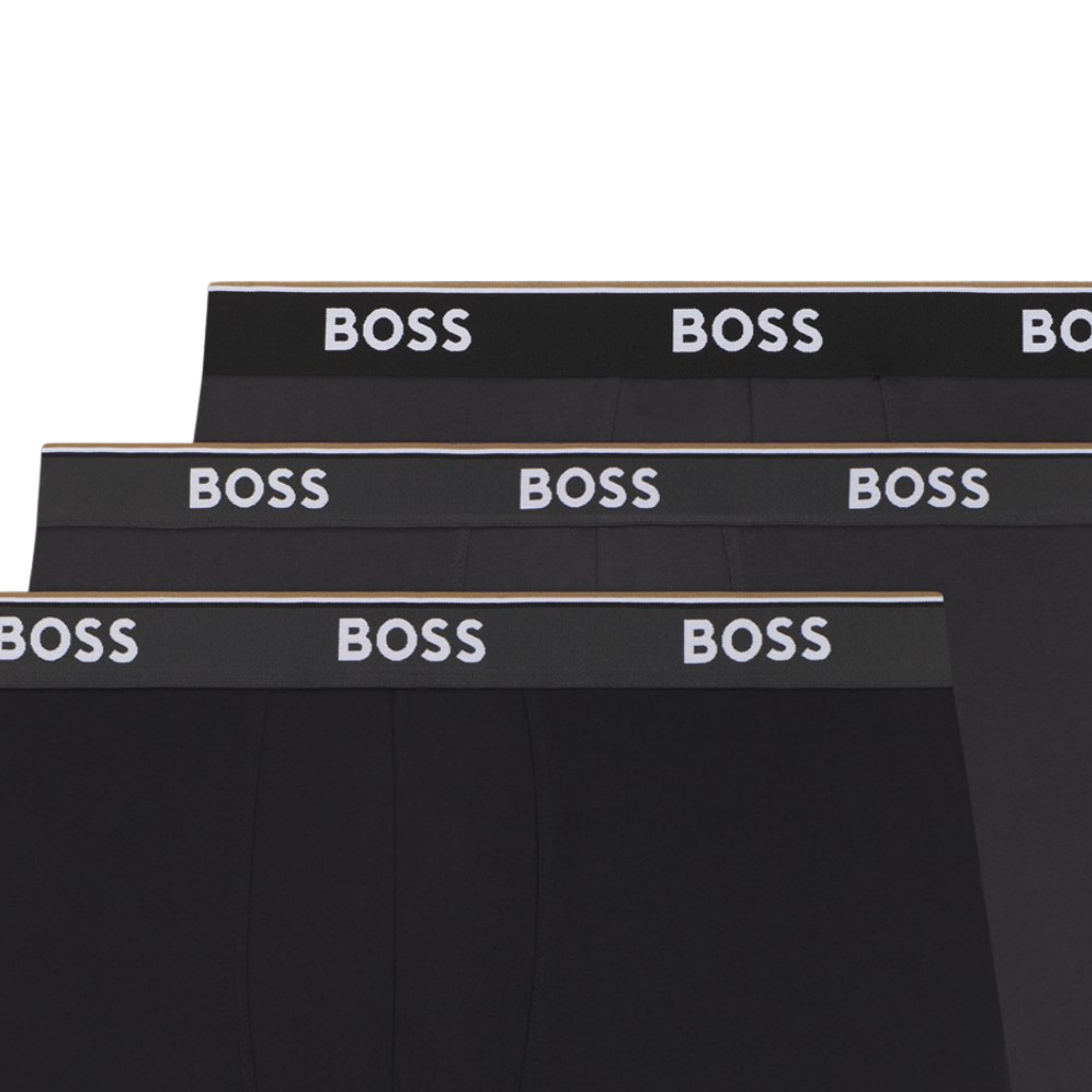 BOSS Stretch Cotton Black/Grey Three Pack Boxer Brief