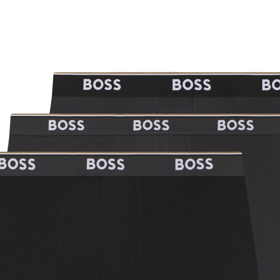 BOSS Stretch Cotton Black/Grey Three Pack Boxer Brief