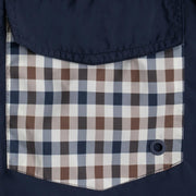 Aquascutum Active Club Check Pocket Navy Beach Shorts