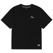EVISU Seagull Embroidery Cotton Jersey Black T-Shirt