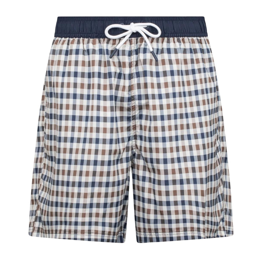Aquascutum Active Iconic Volley Club Check Swim Shorts