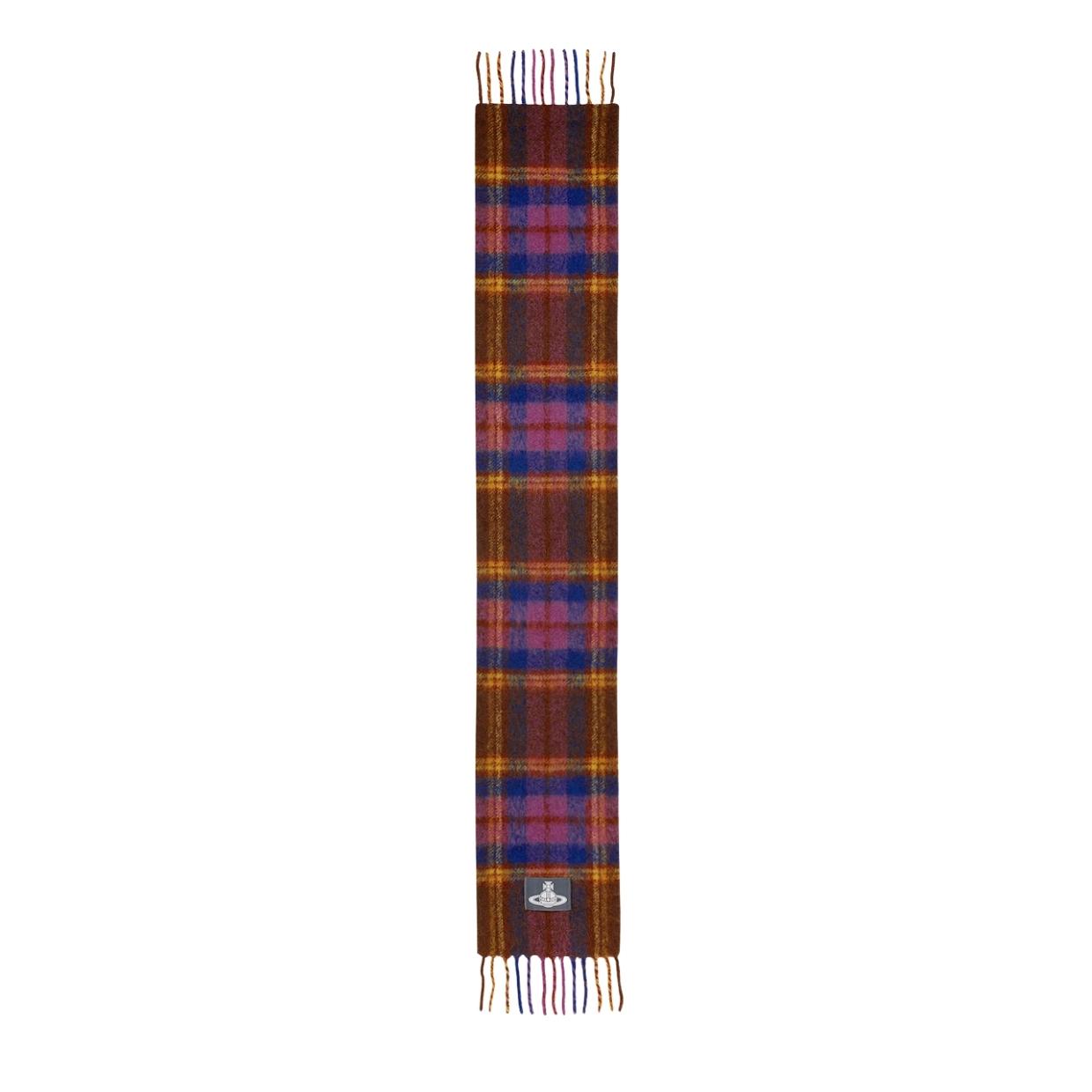 Vivienne Westwood Purple Chunky Tartan Scarf