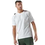 MA.STRUM Logo Badge Optical White T-Shirt