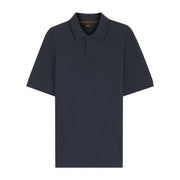 BOSS Phoenix Cotton Pique Regular Fit Dark Blue Polo Shirt