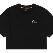 EVISU Seagull Embroidery Cotton Jersey Black T-Shirt