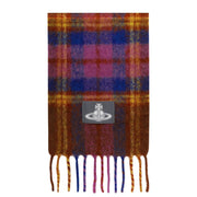 Vivienne Westwood Purple Chunky Tartan Scarf