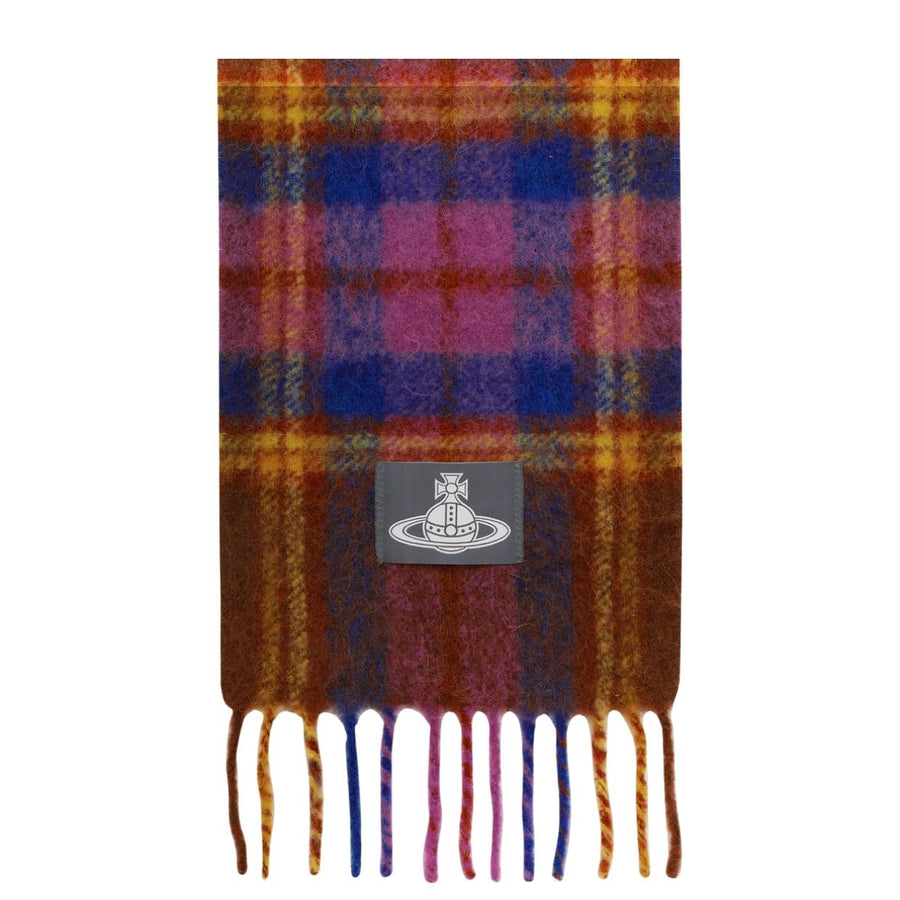 Vivienne Westwood Purple Chunky Tartan Scarf