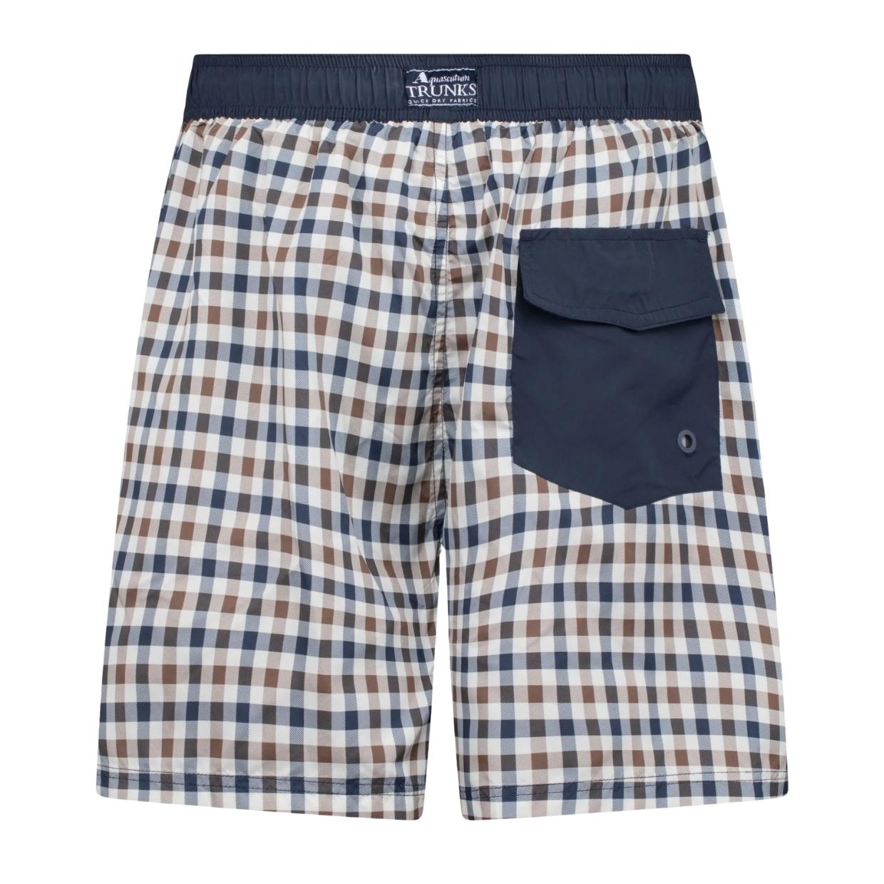 Aquascutum Active Iconic Volley Club Check Swim Shorts