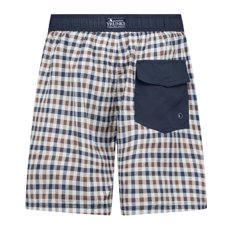 Aquascutum Active Iconic Volley Club Check Swim Shorts
