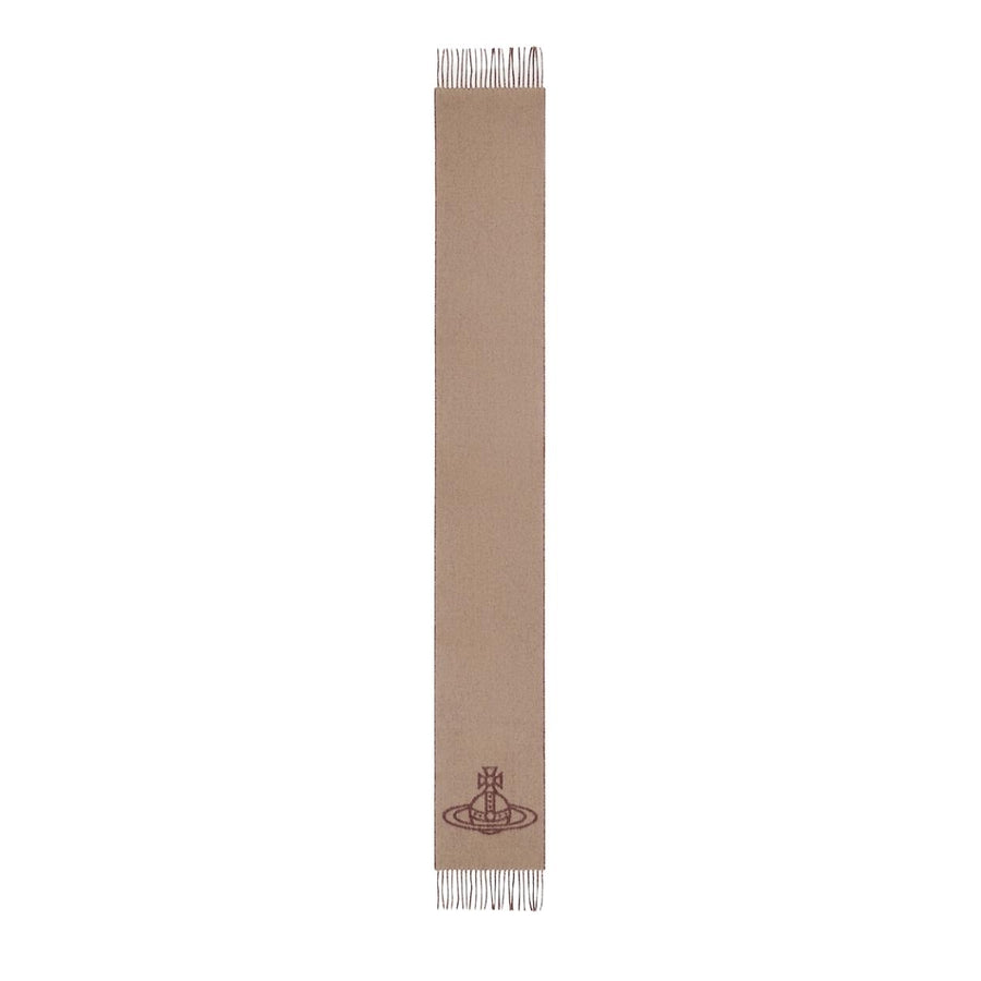 Vivienne Westwood Single Orb Double Camel Scarf