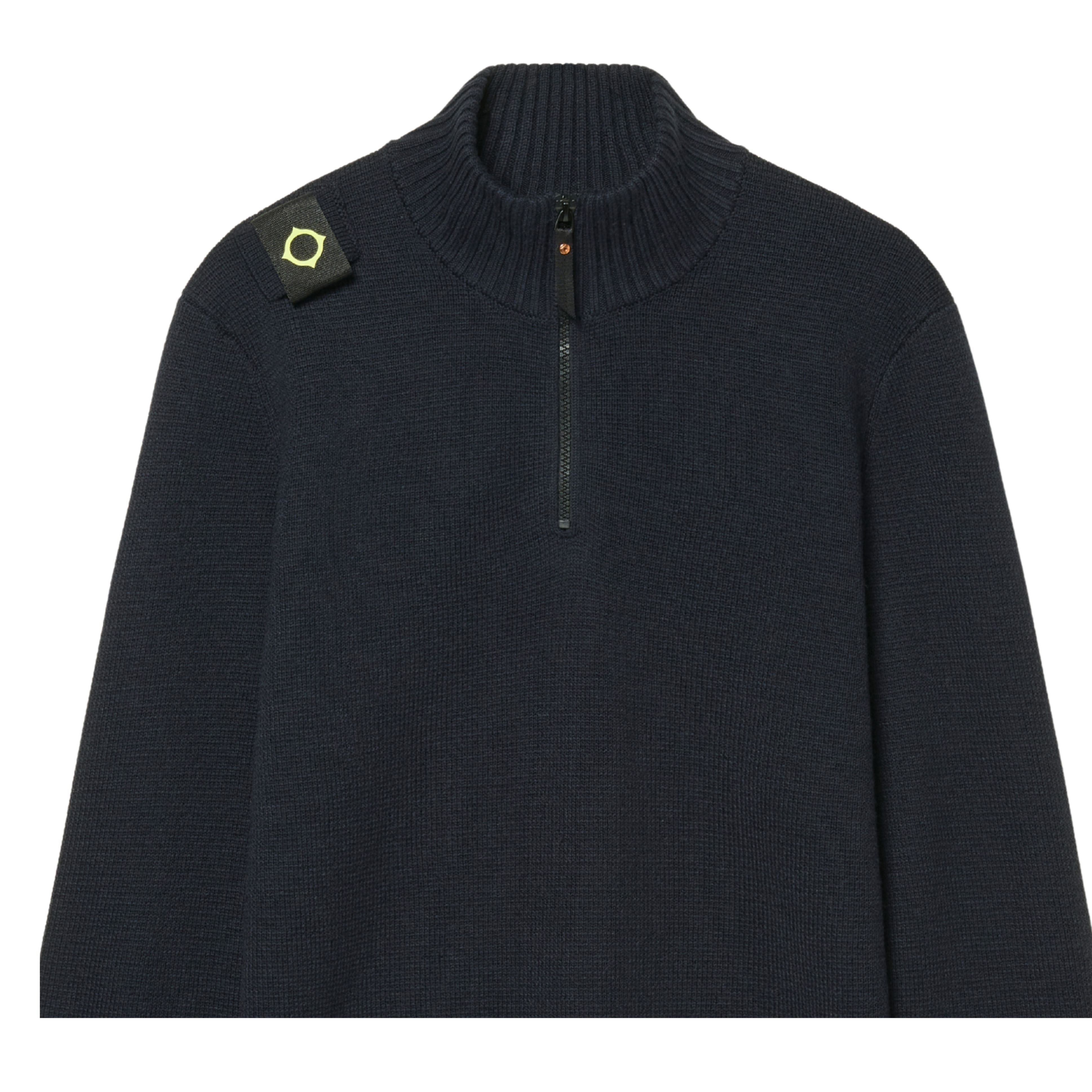 MA.STRUM Sarl Half Zip Ink Navy Knit Sweatshirt