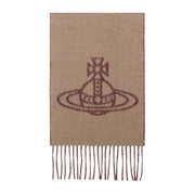 Vivienne Westwood Single Orb Double Camel Scarf