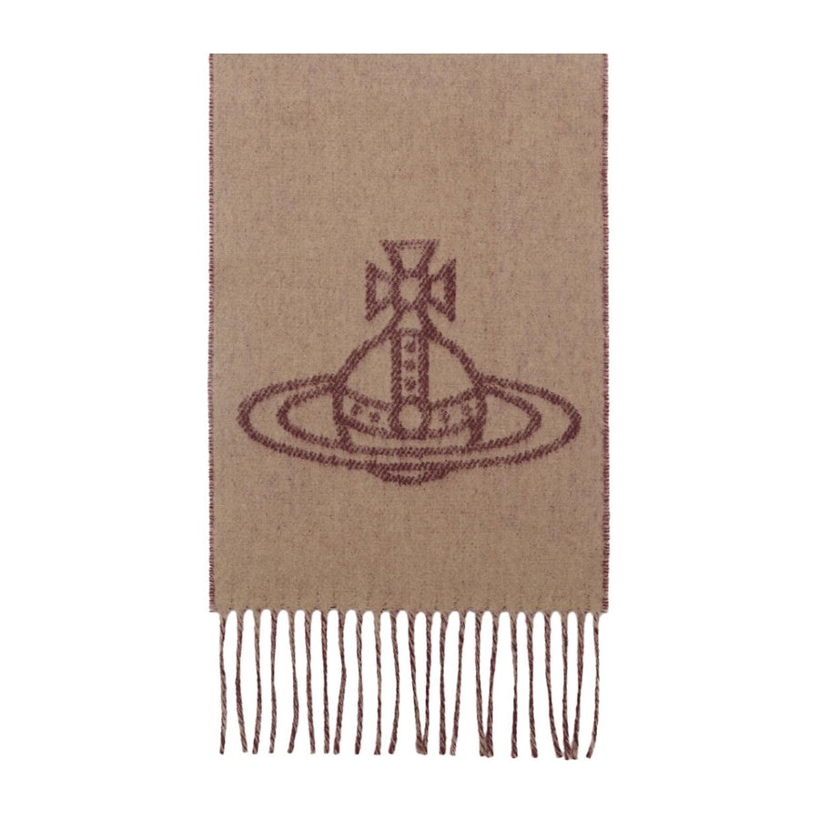 Vivienne Westwood Single Orb Double Camel Scarf