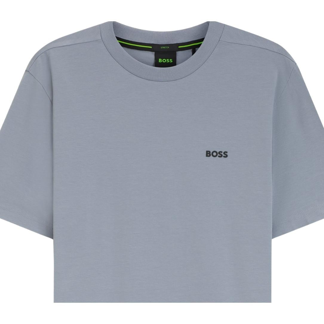 BOSS Stretch Cotton Logo Grey T-Shirt