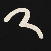 EVISU Relaxed Fit Seagull Print Black Hoodie