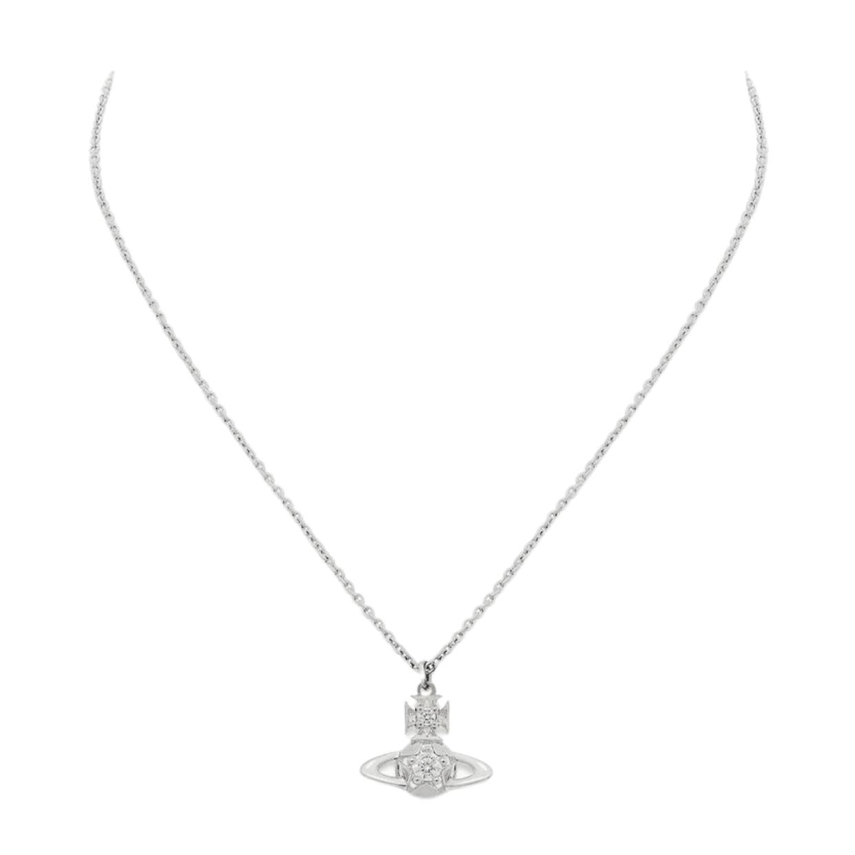 Vivienne Westwood Lee Orb Platinum White Pendant