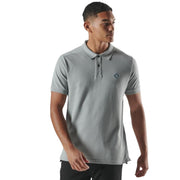 MA.STRUM Embroidered Logo Pique Battleship Grey Polo Shirt