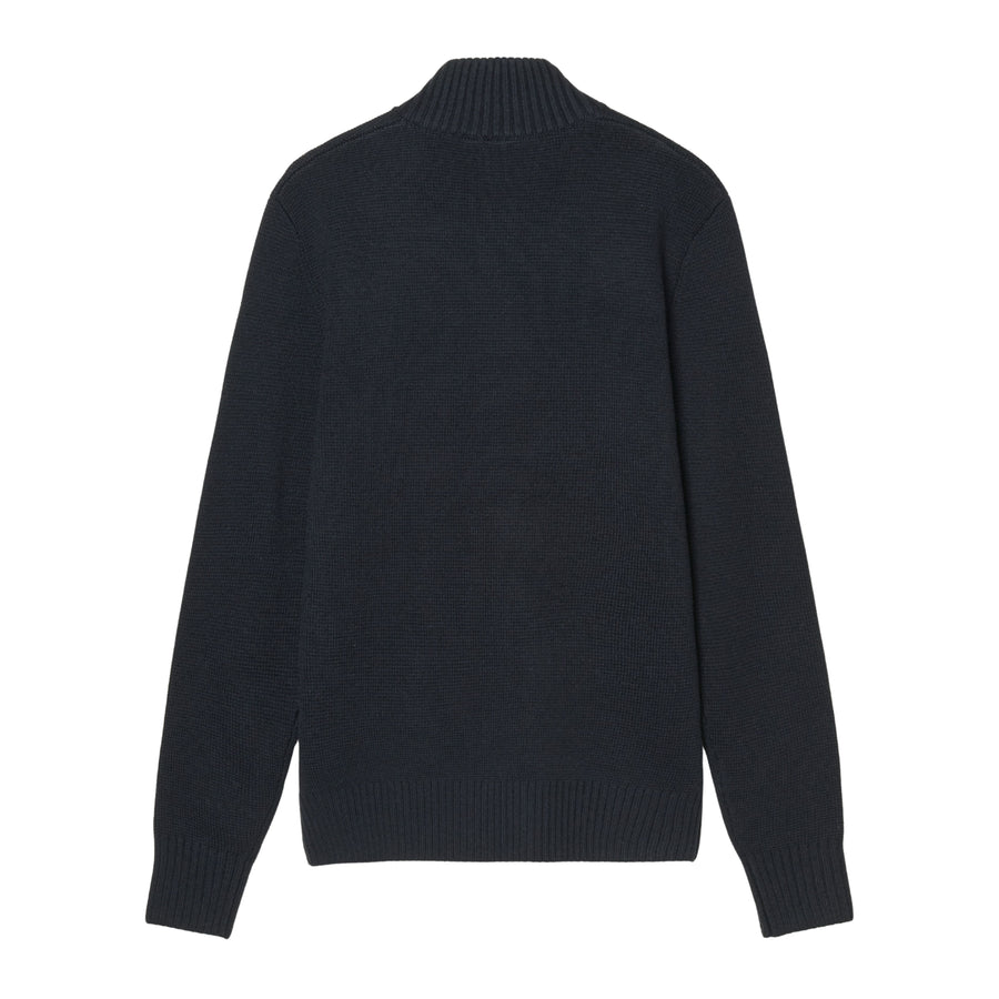 MA.STRUM Sarl Half Zip Ink Navy Knit Sweatshirt